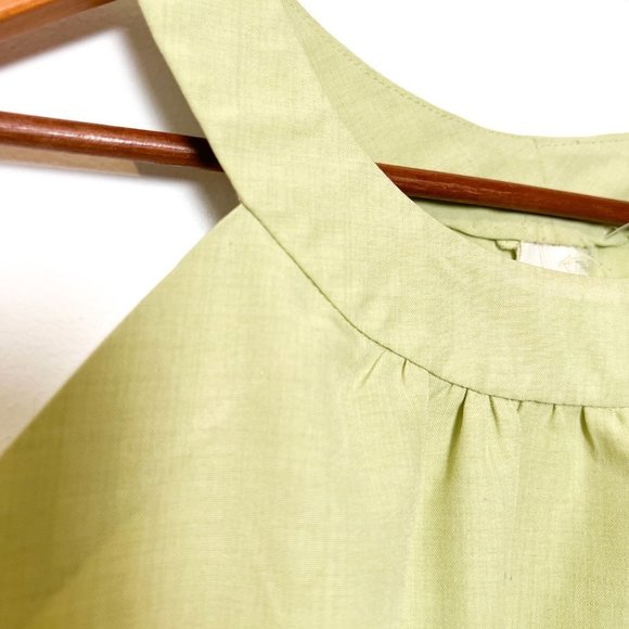 Vintage 70s Style Green Halter Summer Top Blouse - Picture 3 of 5
